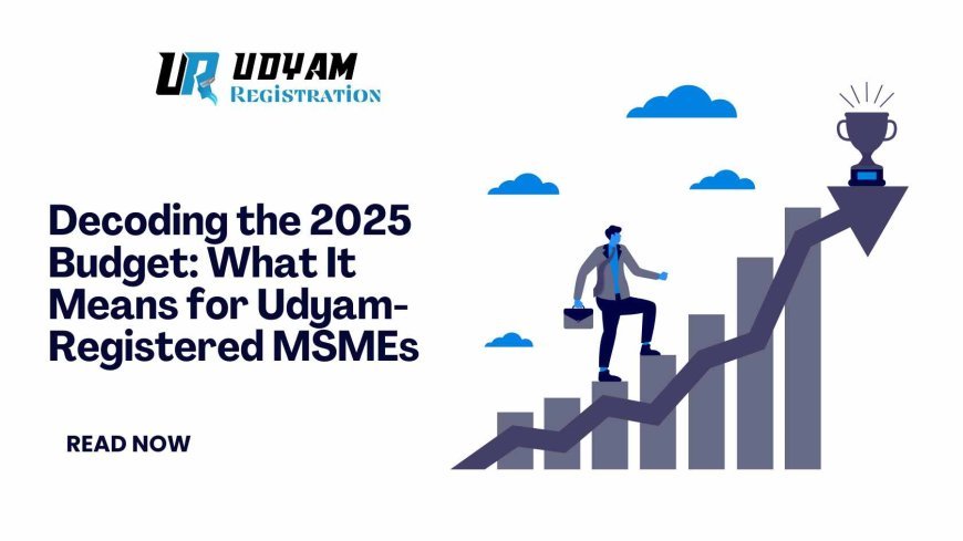 Decoding the 2025 Budget: What It Means for Udyam-Registered MSMEs