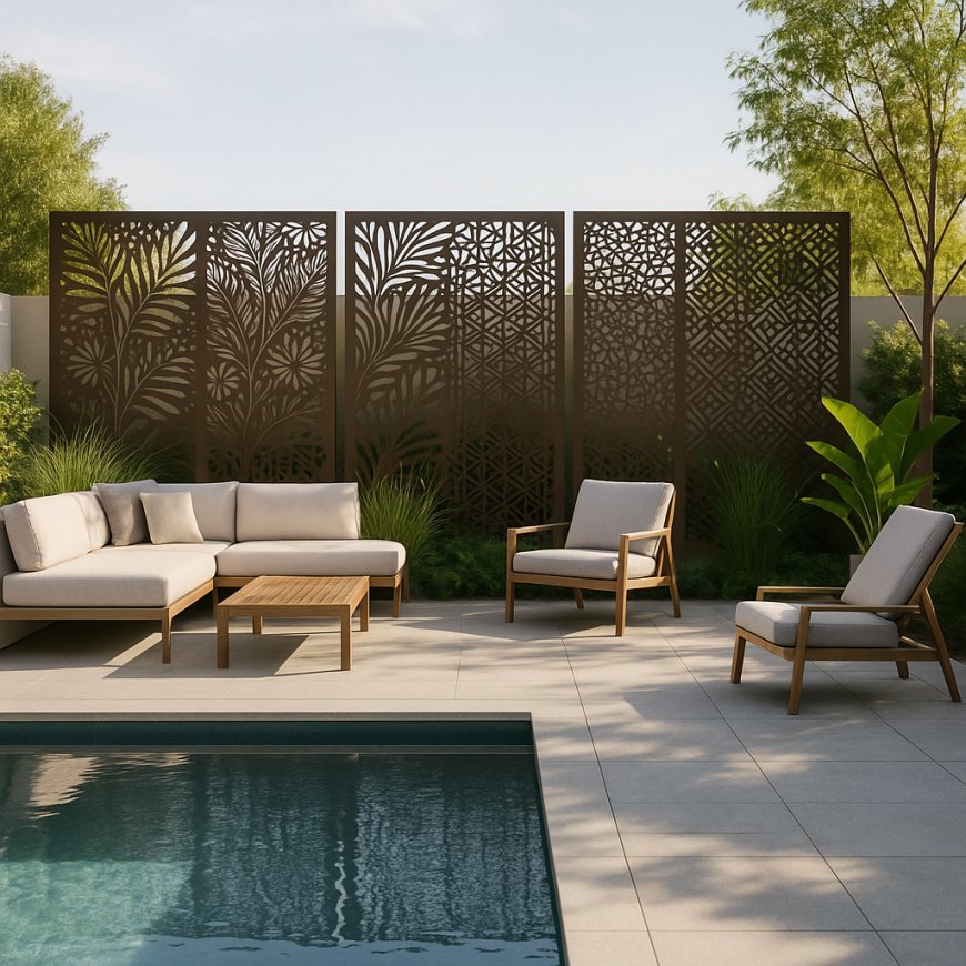 Upgrade Your Poolside with Privacy Screens and Laser Cut Designs