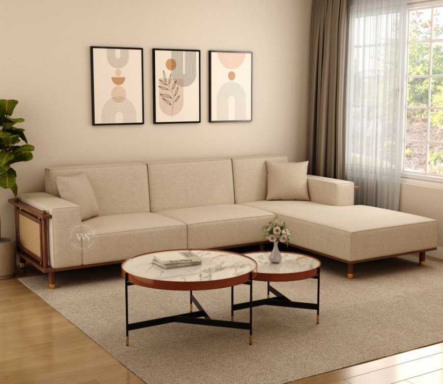 How to Arrange Your Living Room with an L Shape Sofa | Wooden Street